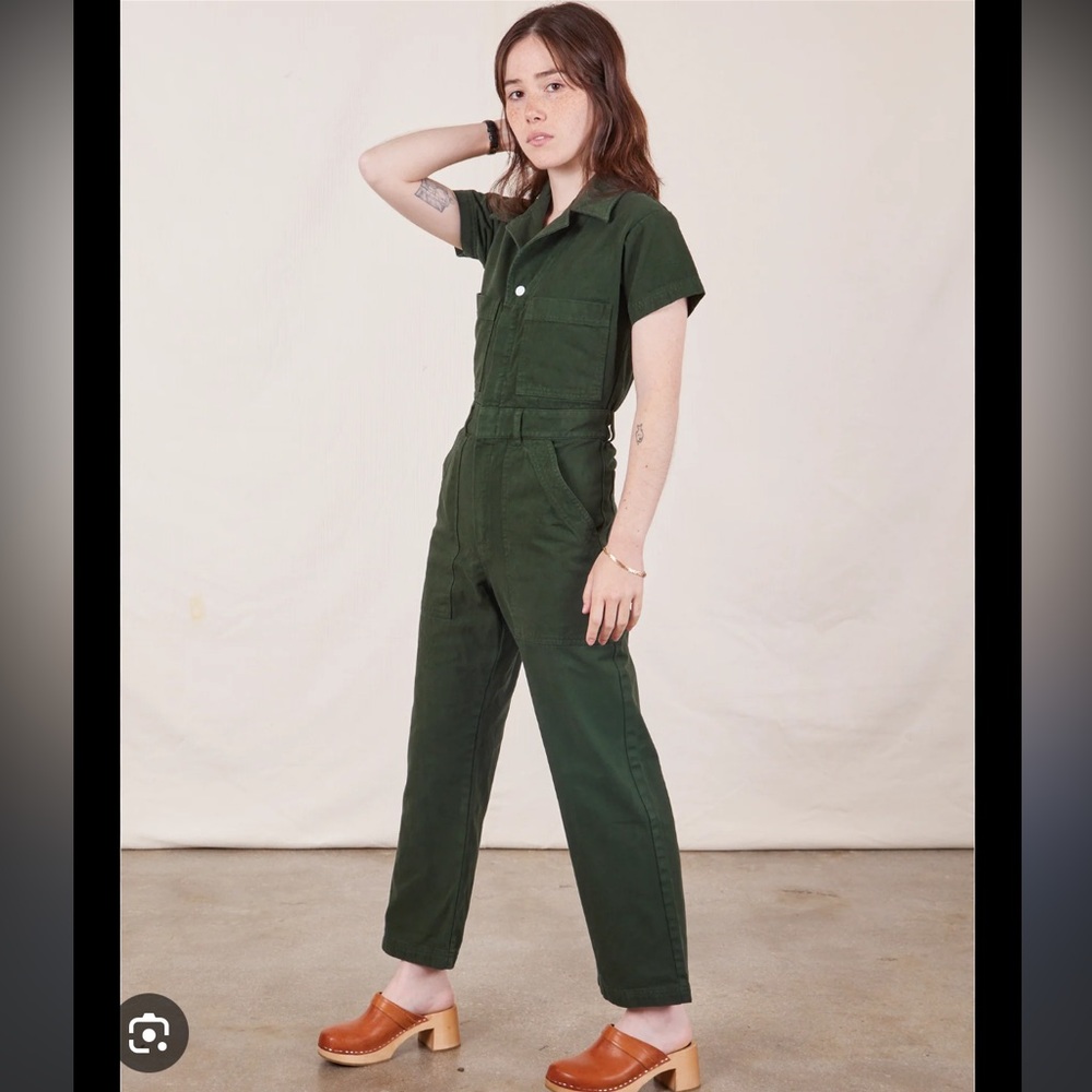 Frank & Oak Green Cycling Jumpsuit Like New Condition